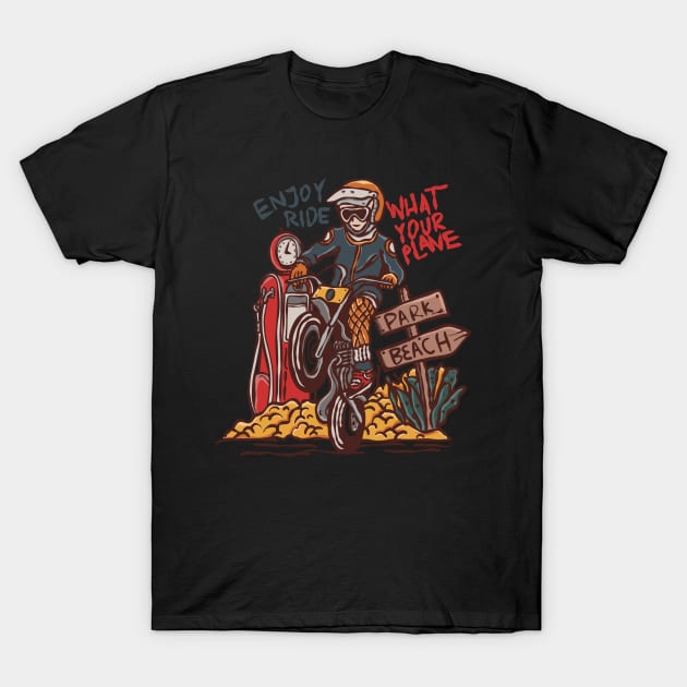 Enjoy the Ride T-Shirt by Stenau Artwerk